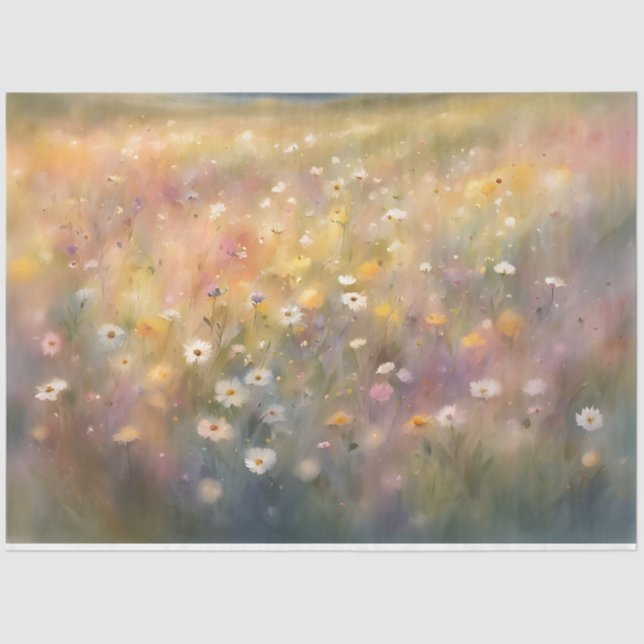 Colourful Wildflower 18b Decoupage Tissue Paper (Front)