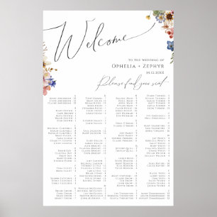 Colourful Wildflower   Alphabetical Seating Chart