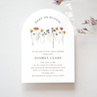 Colourful Wildflower Baby in Bloom Baby Shower Arc