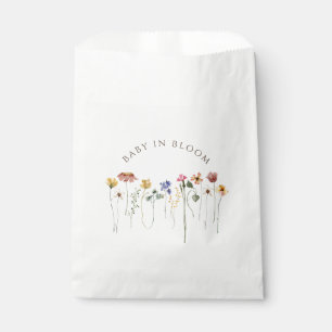 Colourful Wildflower Baby In Bloom Baby shower Favour Bags