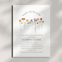 Colourful Wildflower Baby in Bloom Baby Shower