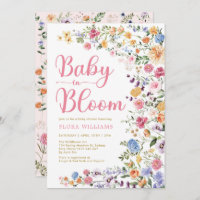 Colourful Wildflower Baby in Bloom Girl Shower