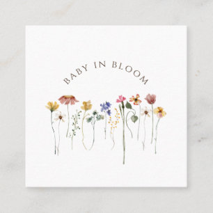 Colourful Wildflower Baby In Bloom Thank You Card