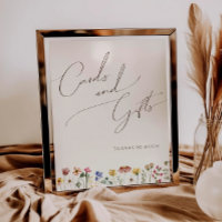 Colourful Wildflower | Beige Cards and Gifts Sign