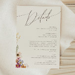 Colourful Wildflower | Beige Garden Details Enclosure Card<br><div class="desc">This colourful wildflower | beige garden details enclosure card is perfect for your simple, whimsical boho rainbow summer wedding. The bright, enchanted pink, yellow, orange, and gold colour florals give this product the feel of a minimalist elegant vintage hippie spring garden. The modern design is artsy and delicate, portraying a...</div>