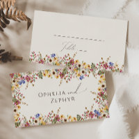Colourful Wildflower | Beige Meadow Flat Wedding