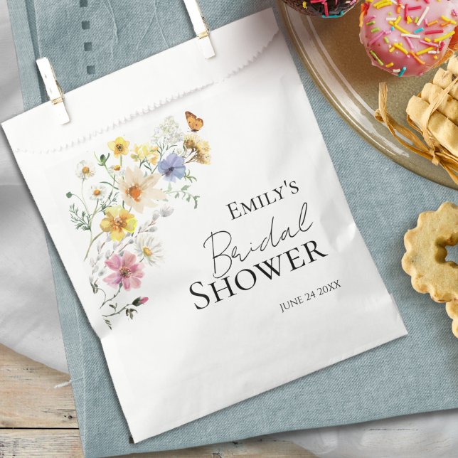 Colourful Wildflower Boho Bridal Shower Thank You  Favour Bags (Creator Uploaded)