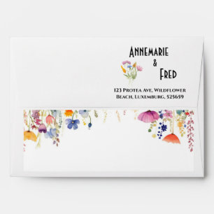Colourful Wildflower Boho Envelope