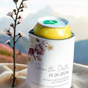 Colourful Wildflower Boho Wedding Can Cooler