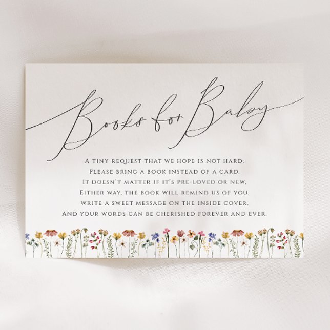 Colourful Wildflower Books For Baby Enclosure Card (Creator Uploaded)