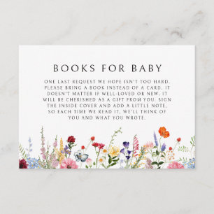 Colourful Wildflower Books for Baby Enclosure Card