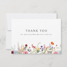 Colourful Wildflower Border Baby Shower