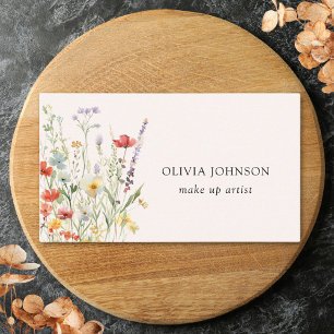Colourful Wildflower Bouquet Business Card