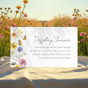 Colourful Wildflower Bridal Shower Display Shower Enclosure Card