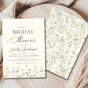 Colourful Wildflower Bridal Shower Garden Invitation