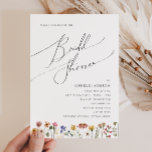 Colourful Wildflower | Bridal Shower Invitation<br><div class="desc">This colourful wildflower | bridal shower invitation is perfect for your simple, whimsical boho rainbow summer bridal shower. The bright, enchanted pink, yellow, orange, and gold colour florals give this product the feel of a minimalist elegant vintage hippie spring garden. The modern design is artsy and delicate, portraying a classic...</div>
