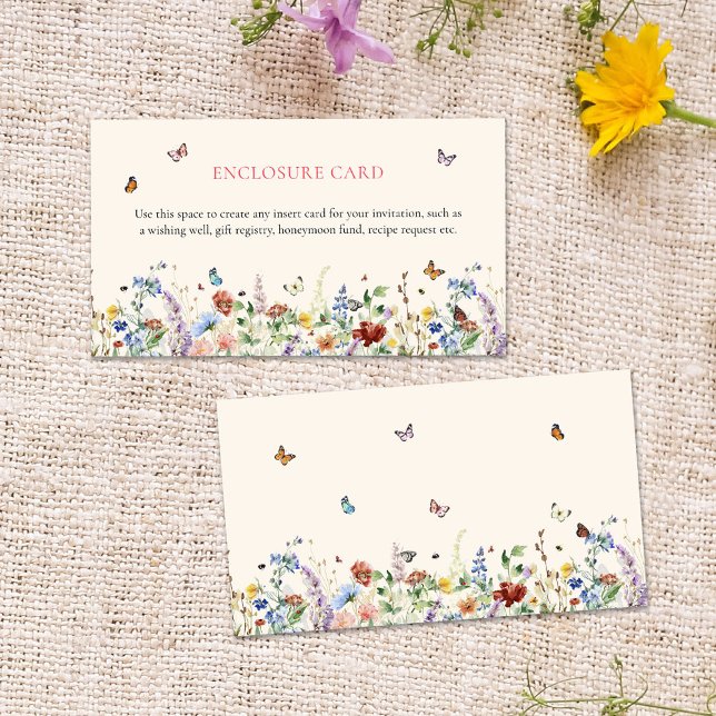 Colourful Wildflower & Butterflies Enclosure Card (Creator Uploaded)