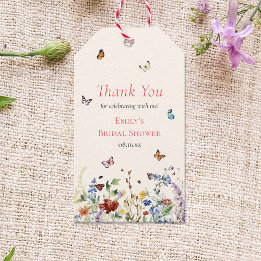 Colourful Wildflower & Butterflies Gift Tags
