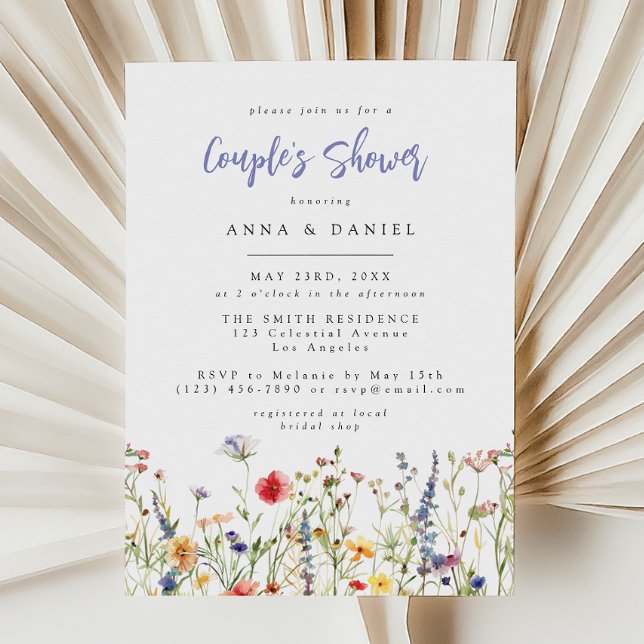 Colourful Wildflower Couple's Shower Invitation (Creator Uploaded)