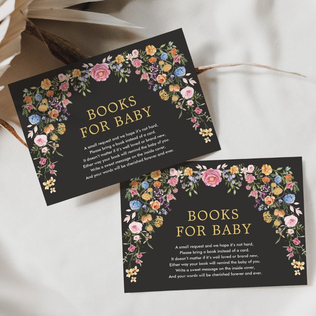 Colourful Wildflower Fiesta Books for Baby Girl Enclosure Card (Creator Uploaded)