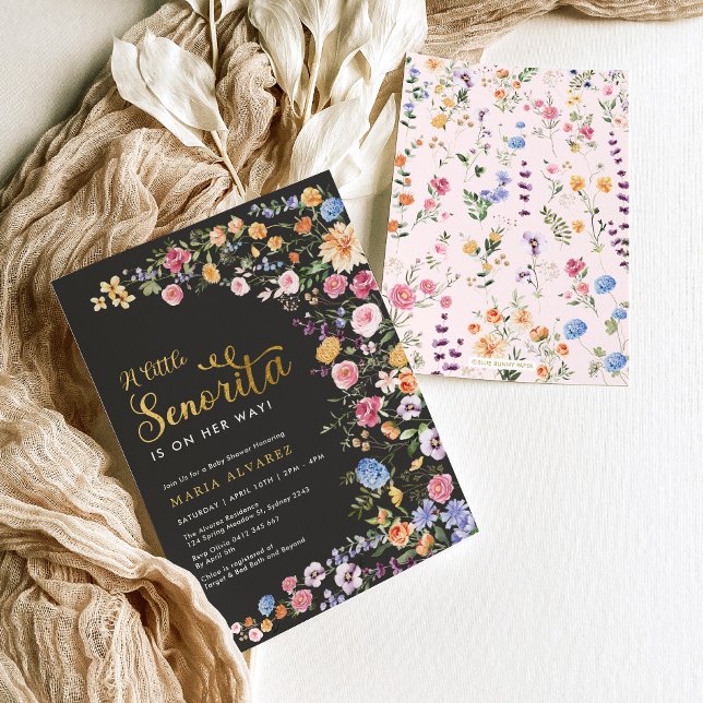 Colourful Wildflower Fiesta Senorita Baby Shower Invitation (Creator Uploaded)