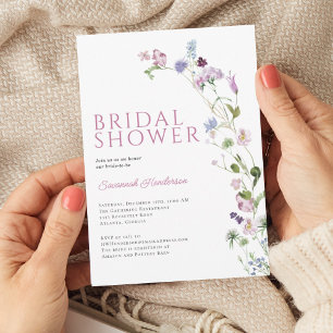 Colourful Wildflower Floral Bridal Shower Invitation