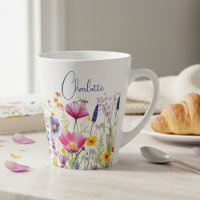 Colourful Wildflower Floral Personalised Name