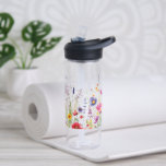 Colourful Wildflower Floral Personalised Name Water Bottle<br><div class="desc">Colourful Wildflower Floral Personalised Name Water Bottle features your custom personalised name in modern calligraphy script typography. Perfect for school,  work,  sports and home. Give a personalised gift for Christmas,  birthday,  holidays,  Mothers' Day to mum,  sister,  best friends,  teachers and more. Designed by Evco Studio www.zazzle.com/store/evcostudio</div>