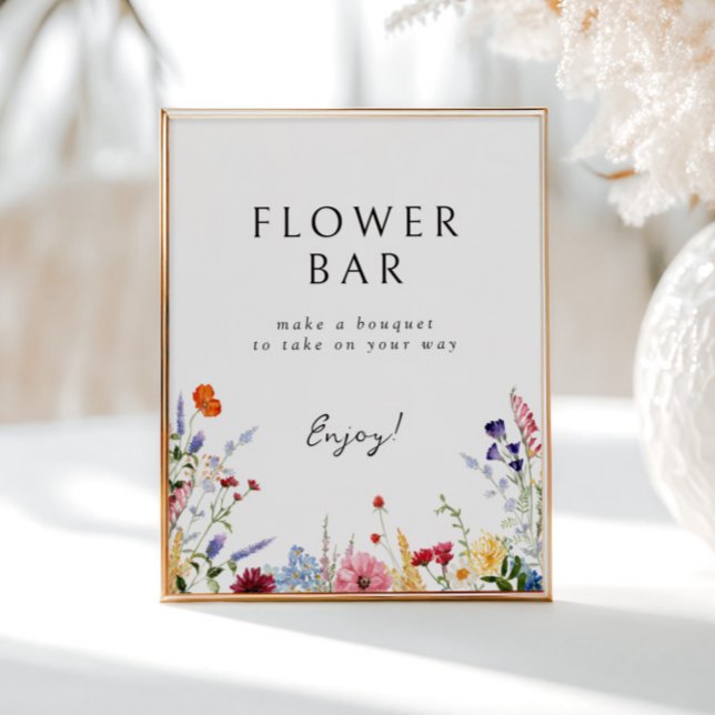 Colourful Wildflower Flower Bar Downloadable Poster (Creator Uploaded)