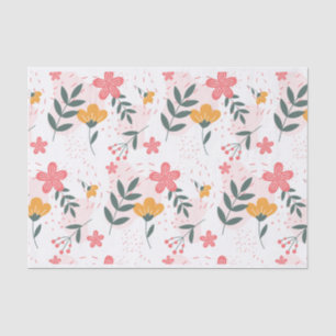Colourful Wildflower Garden Boho Botanical Floral Tissue Paper