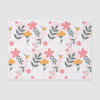 Colourful Wildflower Garden Boho Botanical Floral Tissue Paper