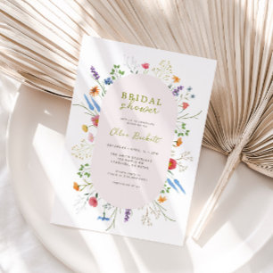 Colourful Wildflower Garden Bridal Shower Invitation