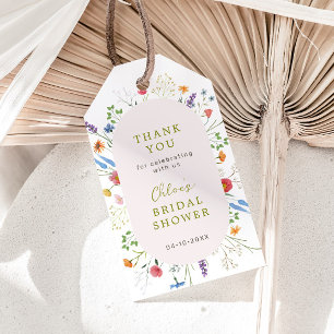Colourful Wildflower Garden Bridal Shower Thank Yo Gift Tags
