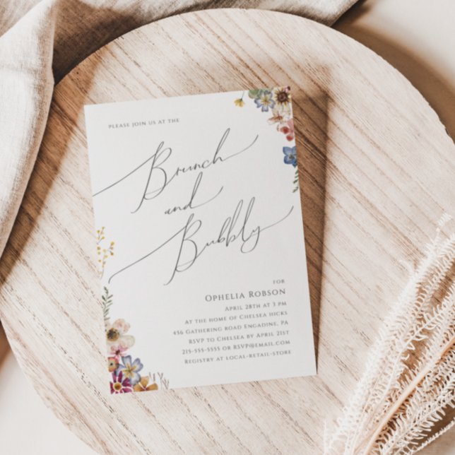 Colourful Wildflower | Garden Brunch and Bubbly Invitation (Creator Uploaded)