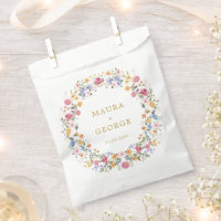 Colourful Wildflower Garden Floral Wreath Wedding