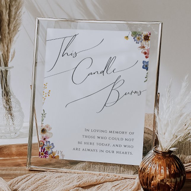 Colourful Wildflower Garden This Candle Burns Sign (Creator Uploaded)