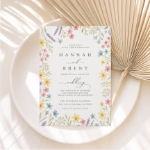 Colourful Wildflower Garden Wedding Invitation