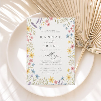 Colourful Wildflower Garden Wedding Invitation