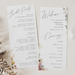 Colourful Wildflower Garden | Wedding Program Programme<br><div class="desc">This colourful wildflower garden | wedding program is perfect for your simple, whimsical boho rainbow summer wedding ceremony. The bright, enchanted pink, yellow, orange, and gold colour florals give this product the feel of a minimalist elegant vintage hippie spring garden. The modern design is artsy and delicate, portraying a classic...</div>
