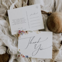 Colourful Wildflower | Garden Wedding Thank You