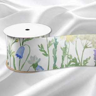 Colourful Wildflower Gift Satin Ribbon