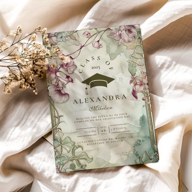 Colourful Wildflower Graduation Party  Invitation (Creator Uploaded)