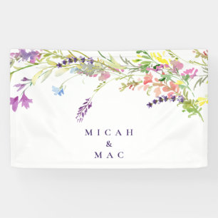 Colourful Wildflower & Lavender Banner