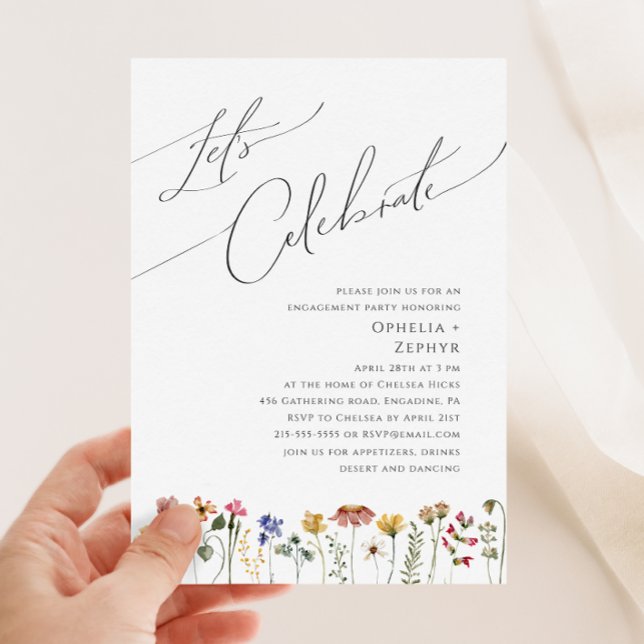 Colourful Wildflower | Let's Celebrate Invitation (Creator Uploaded)