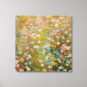Colourful Wildflower Meadow 2 Canvas Print