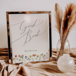 Colourful Wildflower Meadow | Beige Guest Book Sig<br><div class="desc">This colourful wildflower meadow | beige guest book sign is perfect for your simple, whimsical boho rainbow summer wedding. The bright, enchanted pink, yellow, orange, and gold colour florals give this product the feel of a minimalist elegant vintage hippie spring garden. The modern design is artsy and delicate, portraying a...</div>