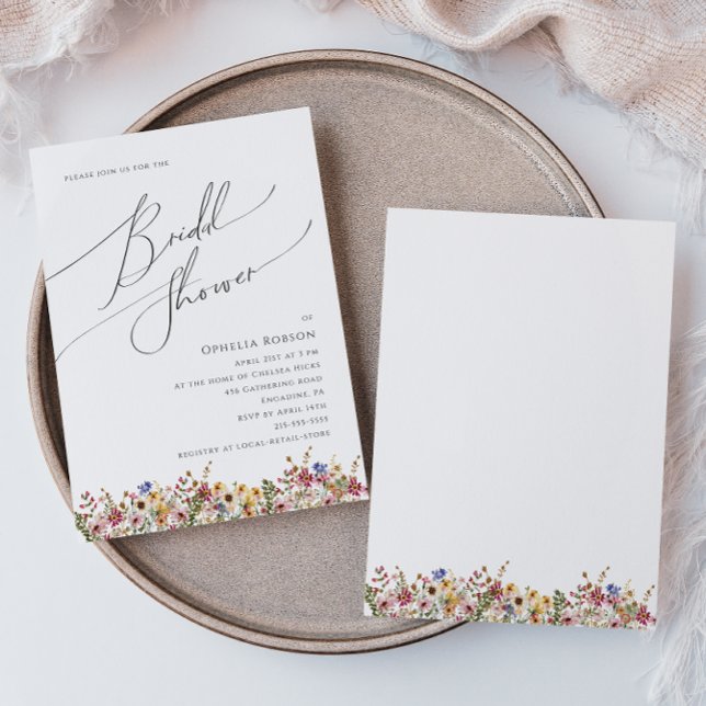 Colourful Wildflower | Meadow Bridal Shower Invitation (Creator Uploaded)