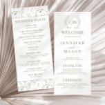 Colourful Wildflower Meadow Flower Wedding Program<br><div class="desc">Immerse yourself in the charming elegance of our carefully crafted rustic garden wedding program cards. Featuring intricate colourful wildflower blooms, these program cards elevate the sophistication of your wedding celebration. Add a natural botanical touch to your special day with these captivating cards, perfect for enhancing the charm of your bohemian-inspired...</div>