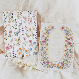 Colourful Wildflower Meadow Garden Flowers Wedding