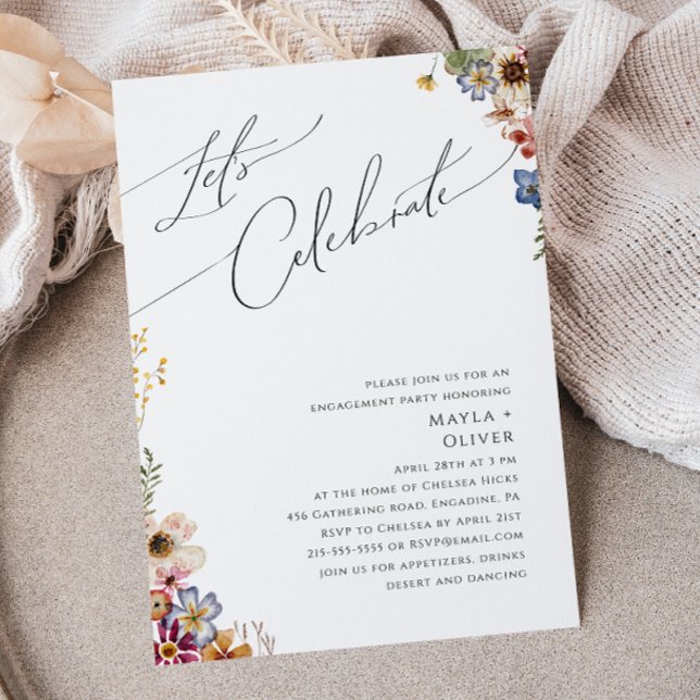 Colourful Wildflower | Meadow Let's Celebrate Invitation (Creator Uploaded)
